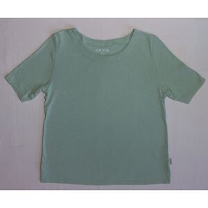 Orvis Women's Scoop Neck Pima Cotton Elbow Sleeve Shirt - Green - Size Small